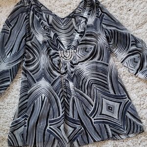 Express Sheer Chiffon Tunic